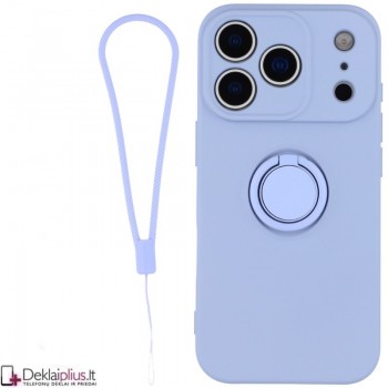 Guminis dėklas su žiedu - šviesiai violetinis (Apple Iphone 17 Pro Max/18 Pro Max) Guminis dėklas su žiedu - šviesiai violetinis (Apple Iphone 17 Pro Max/18 Pro Max)
